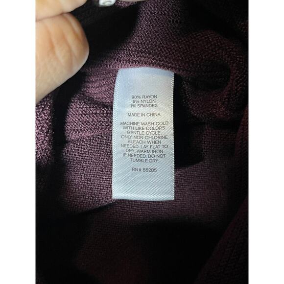 Express Burgundy Bodycon Pencil Knit Midi Skirt Women's Size Small - Picture 4 of 4